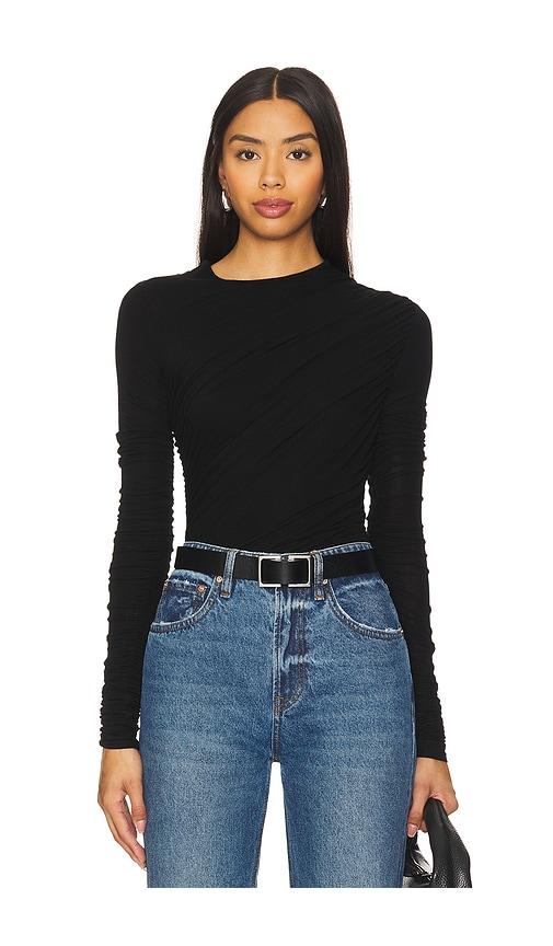 AGOLDE Tania Twist Tee in Black by AGOLDE