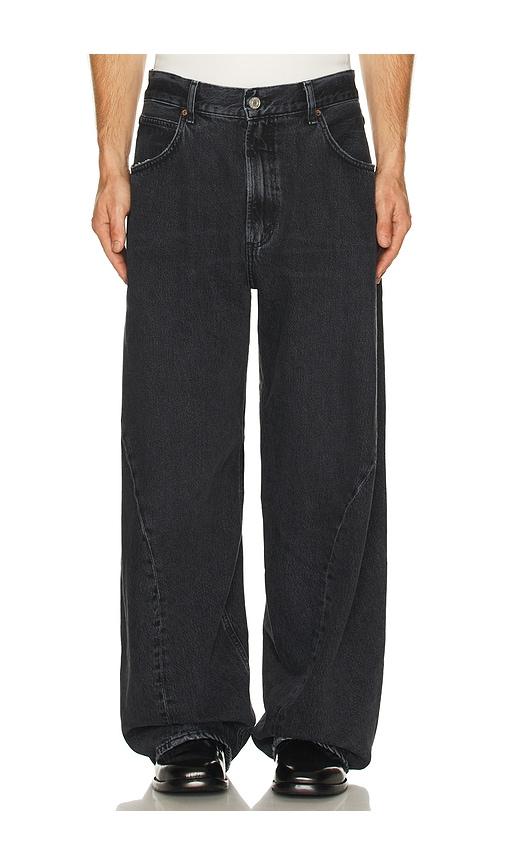 AGOLDE Twist Front Curve Jean in Black by AGOLDE