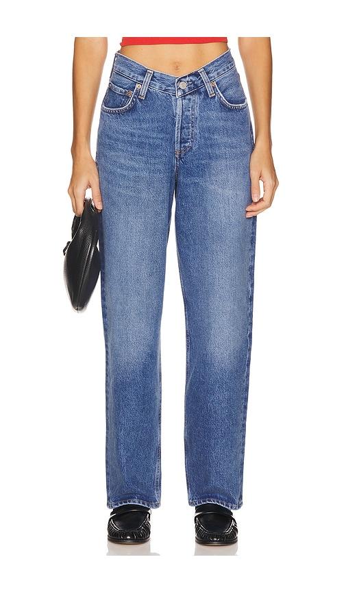 AGOLDE V-waist Baggy Jeans in Blue by AGOLDE