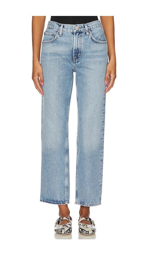 AGOLDE Valen Mid Rise Vintage Straight Jeans in Denim-Light by AGOLDE