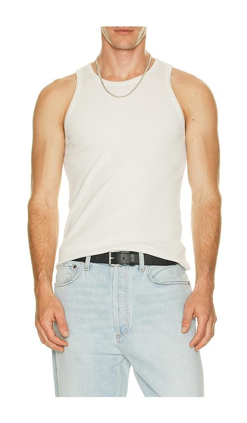 AGOLDE Viggo Tank in White by AGOLDE