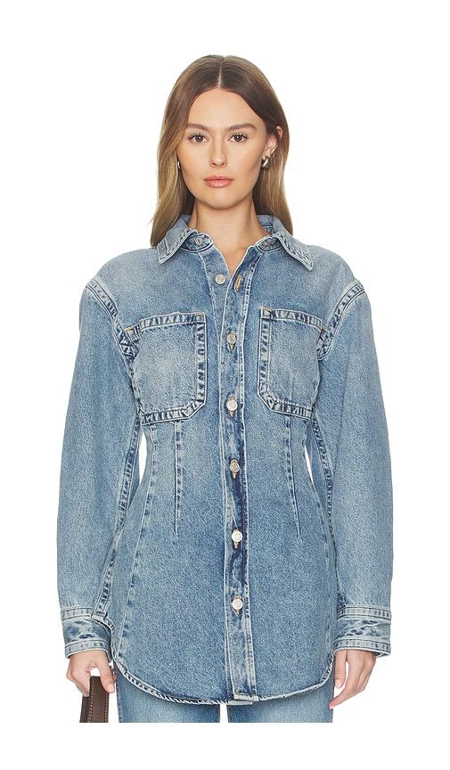 AGOLDE Wilma Shirt in Blue by AGOLDE