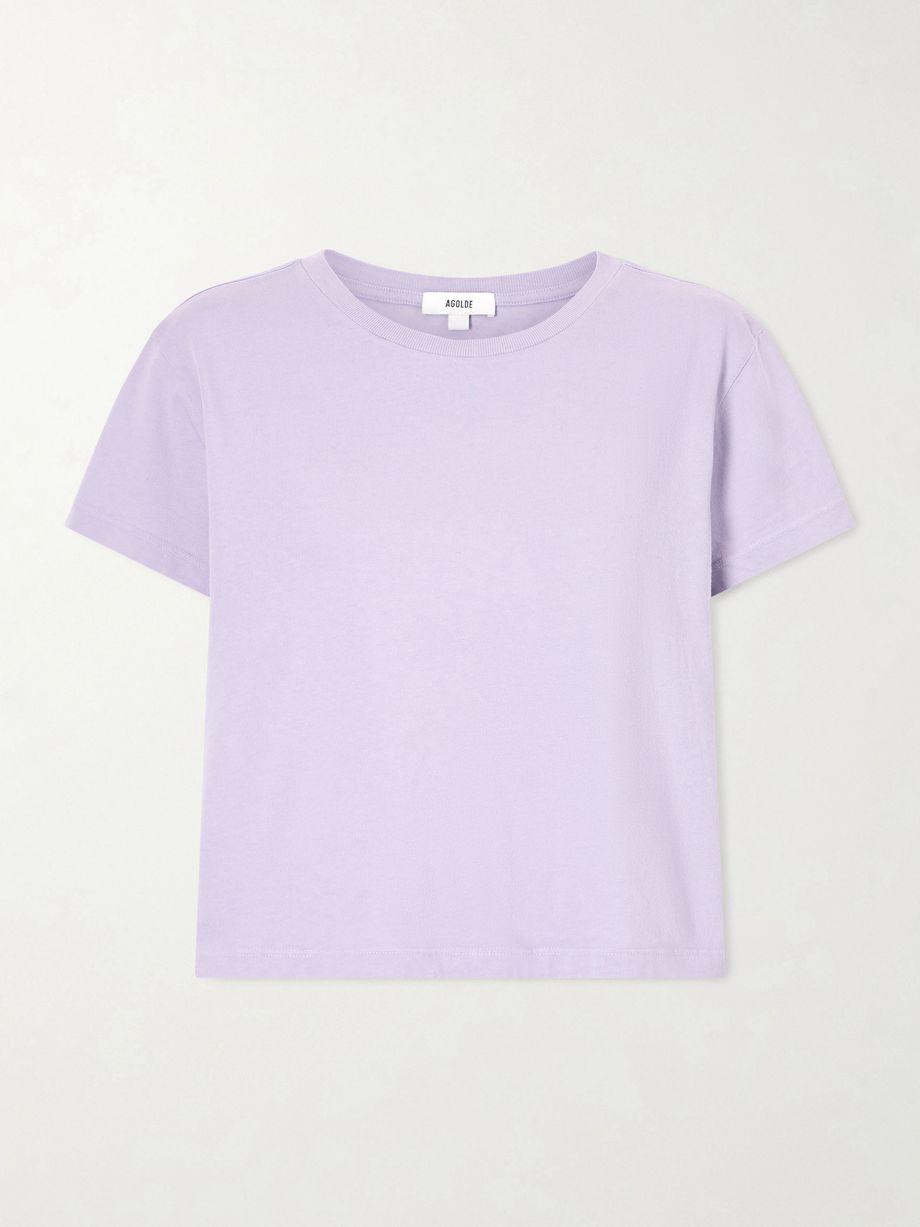 Adine cropped organic cotton-jersey T-shirt by AGOLDE