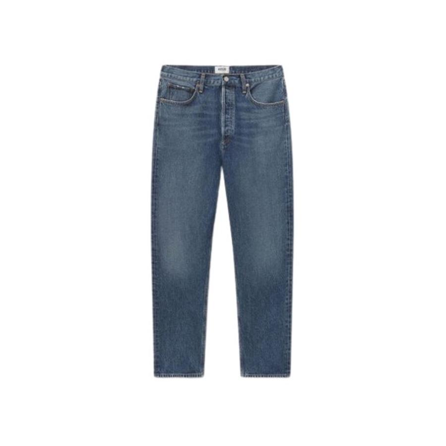 Agolde Ladies Imagine Med Dark Indigo 90S Crop Mid Rise Straight Jeans by AGOLDE