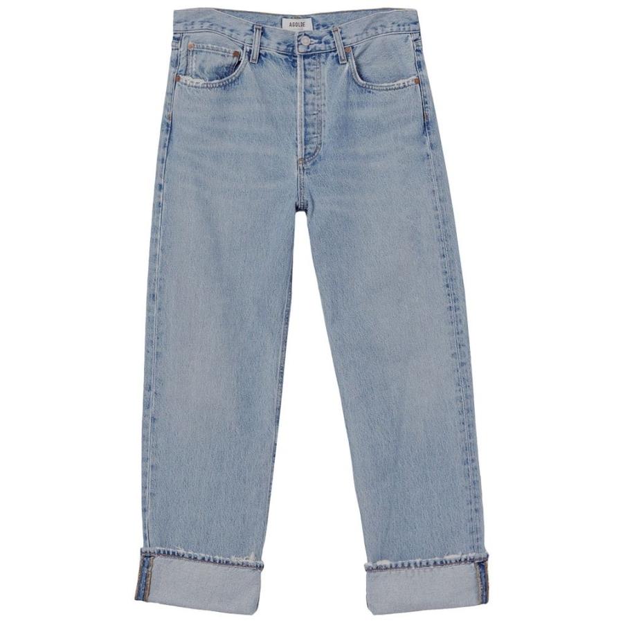 Agolde Marbled Fran Low Slung Straight Jeans by AGOLDE