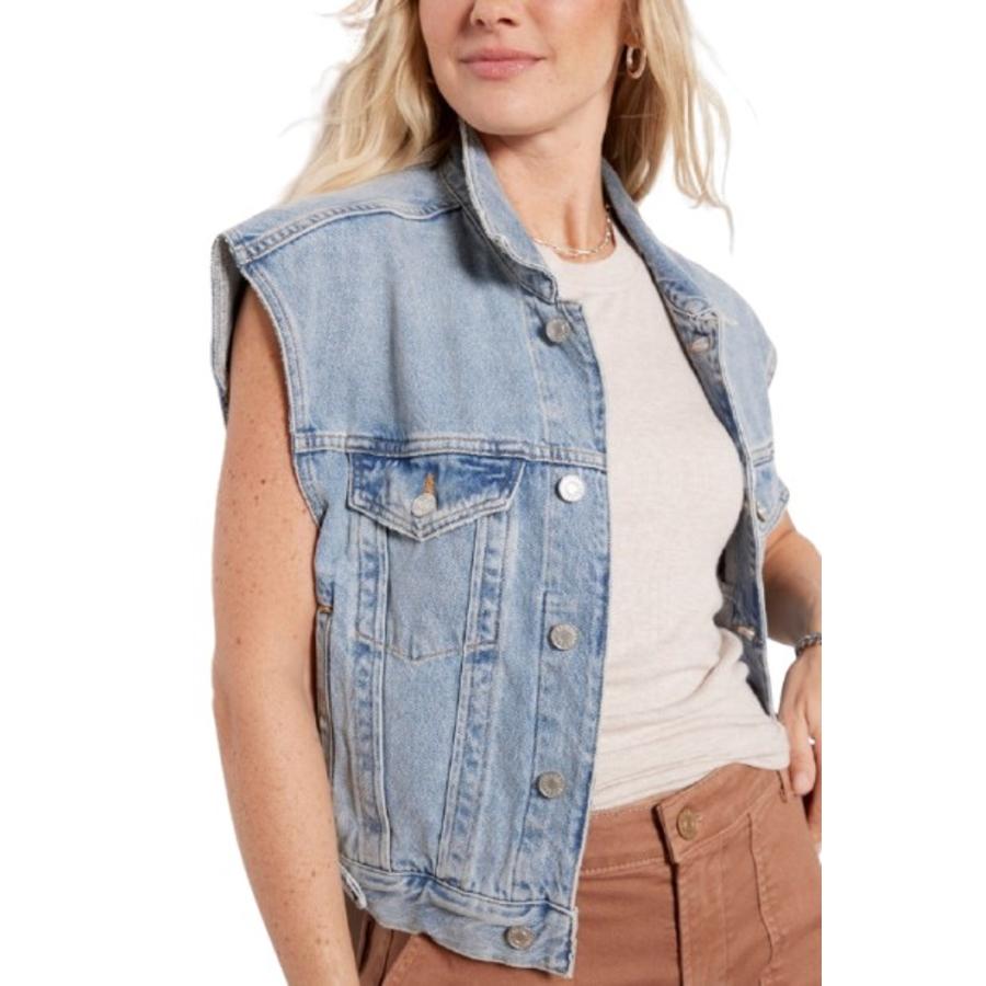 Agolde Pale Indigo Charli Vest by AGOLDE