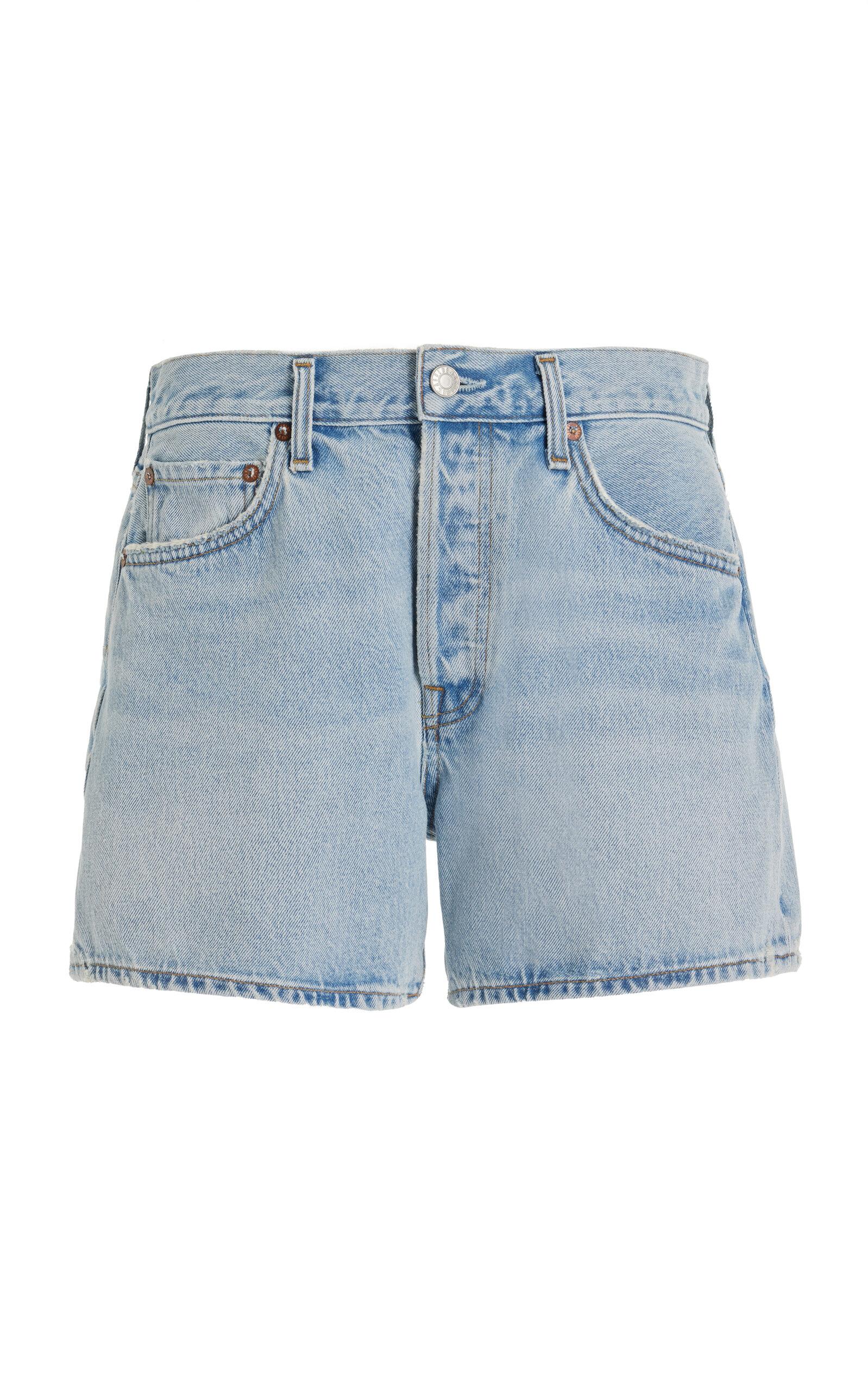 Agolde Parker Long Organic Cotton Denim Shorts - Moda Operandi by AGOLDE