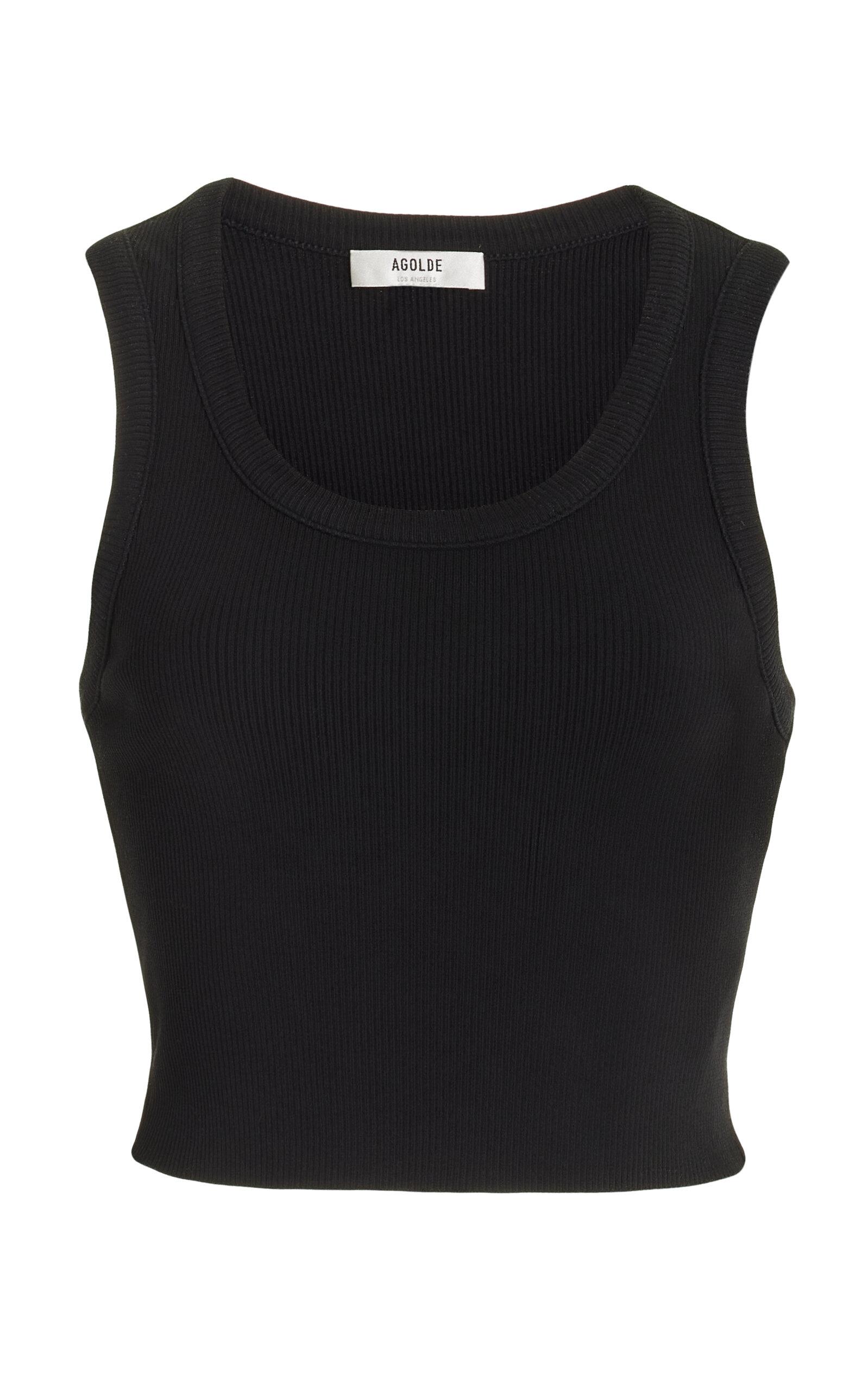 Agolde Poppy Cotton-Blend Cropped Tank Top - Moda Operandi by AGOLDE