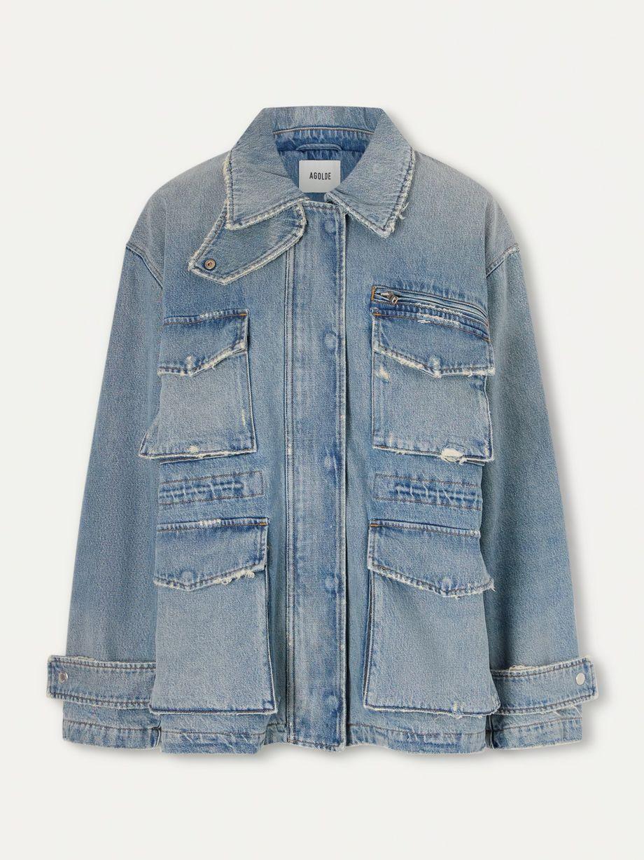 Aubrey distressed denim jacket by AGOLDE