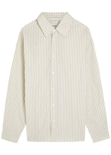 Aurel striped cotton-poplin shirt by AGOLDE