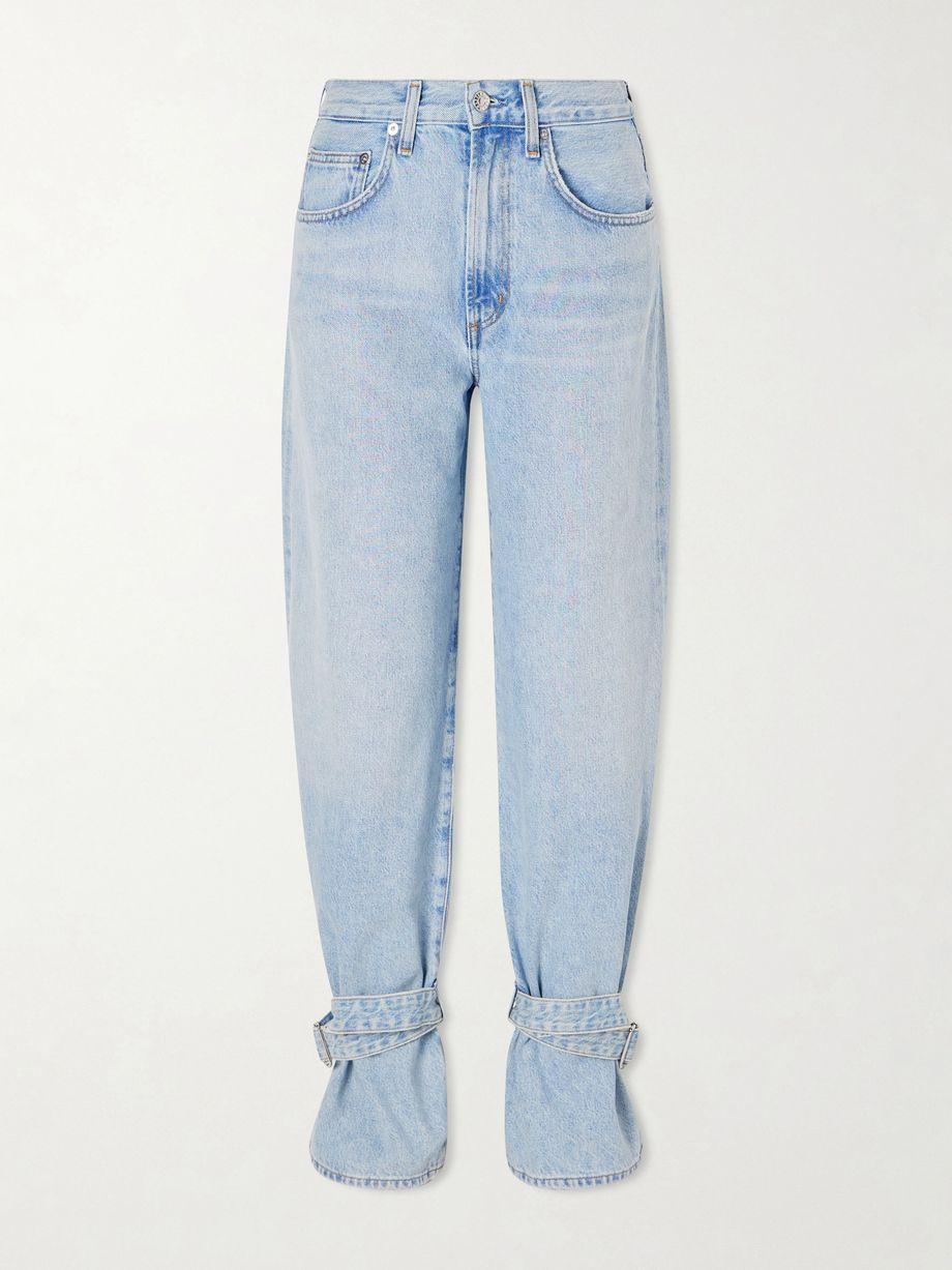 Belted straight-leg jeans by AGOLDE