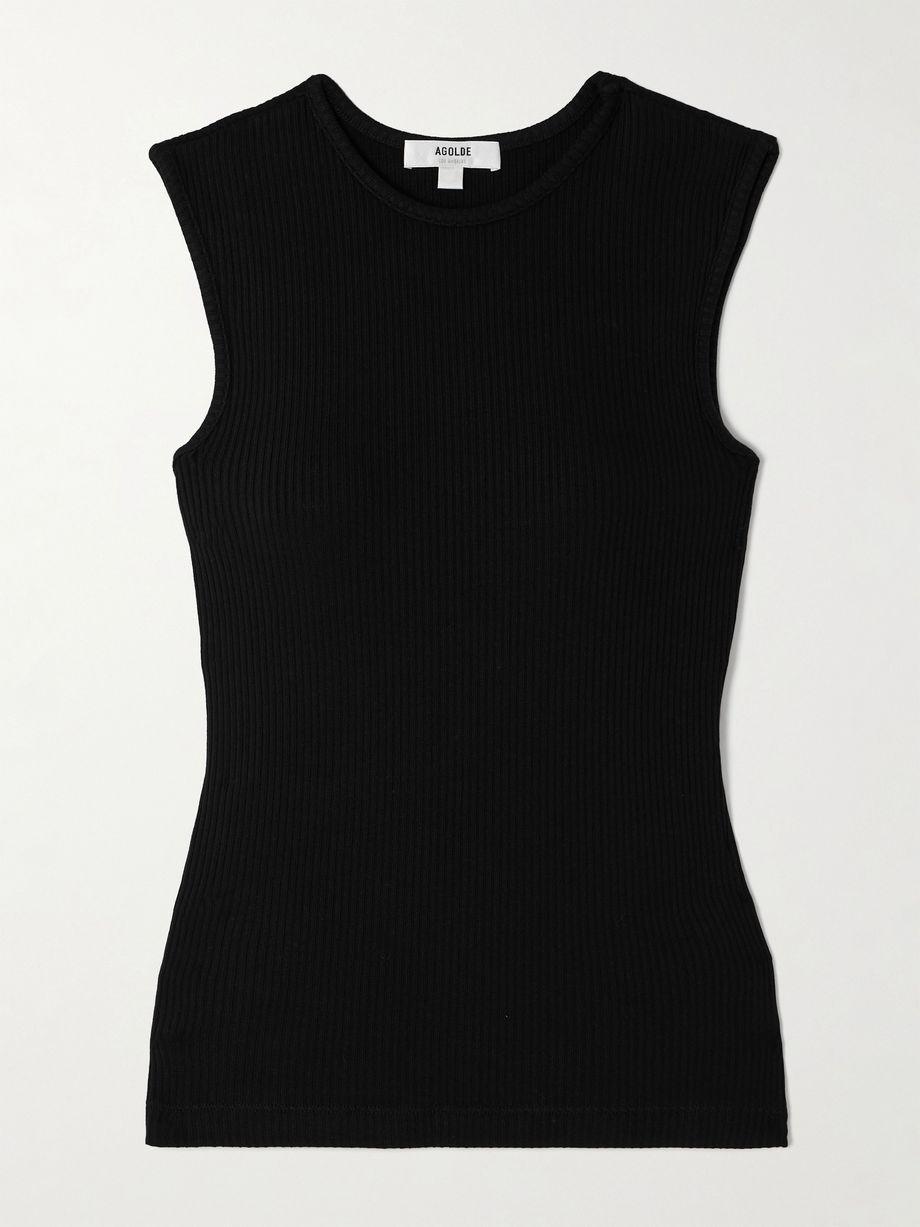 Binx ribbed stretch-Lyocell and organic cotton-blend tank by AGOLDE
