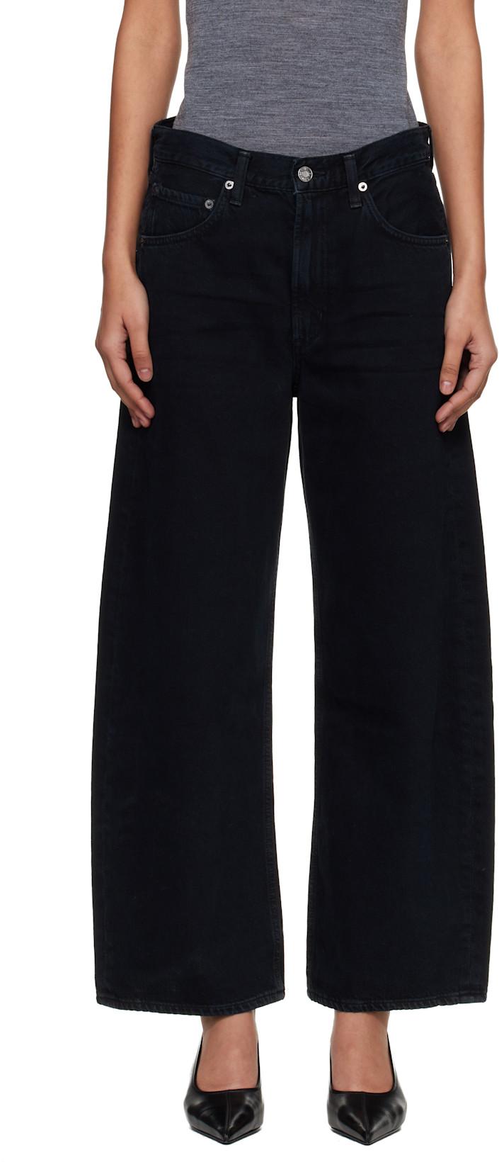 Black Low Curve Crop Jeans by AGOLDE