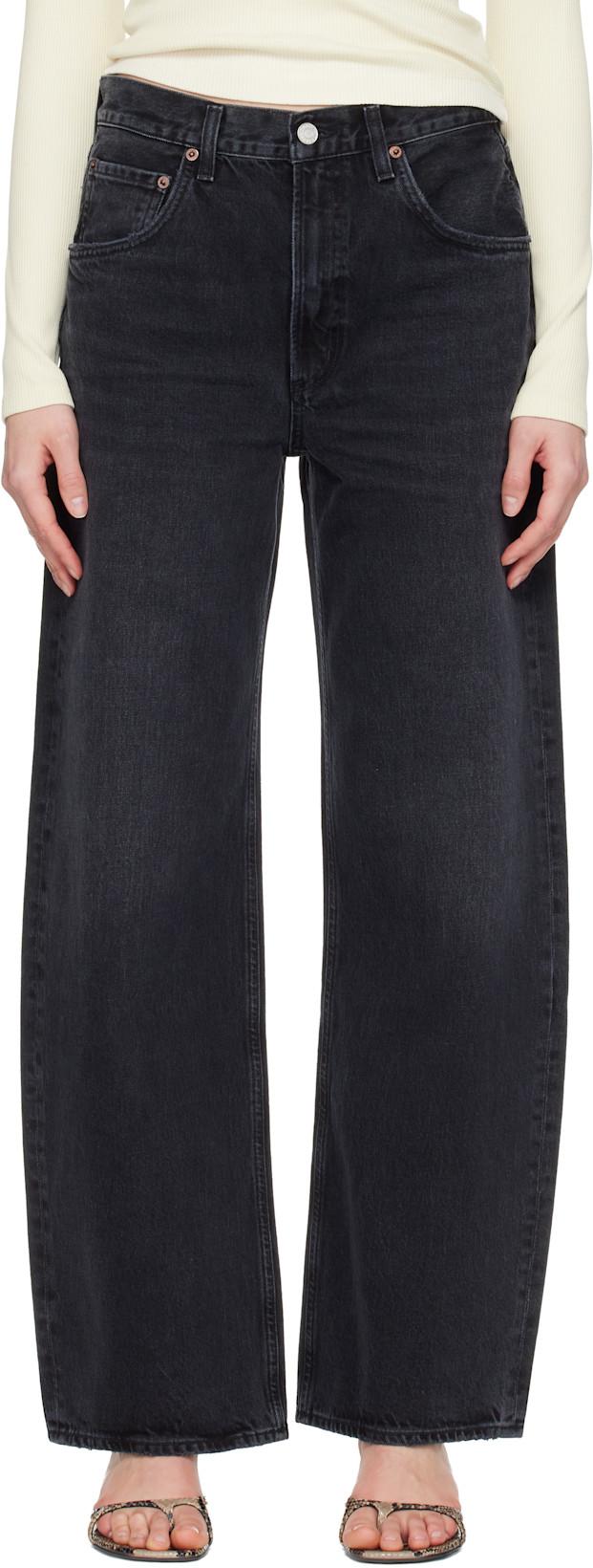 Black Low Curve Jeans by AGOLDE
