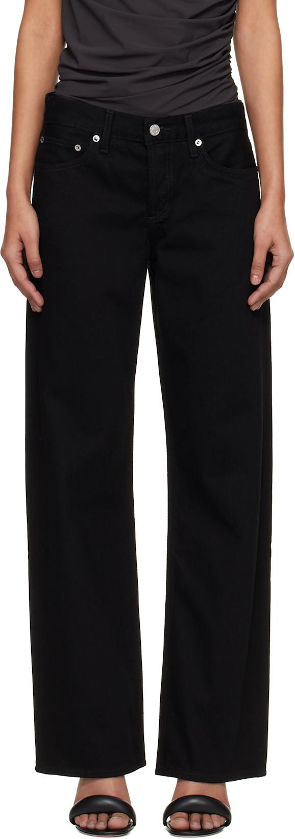 Black Low Rise Loose Jeans by AGOLDE