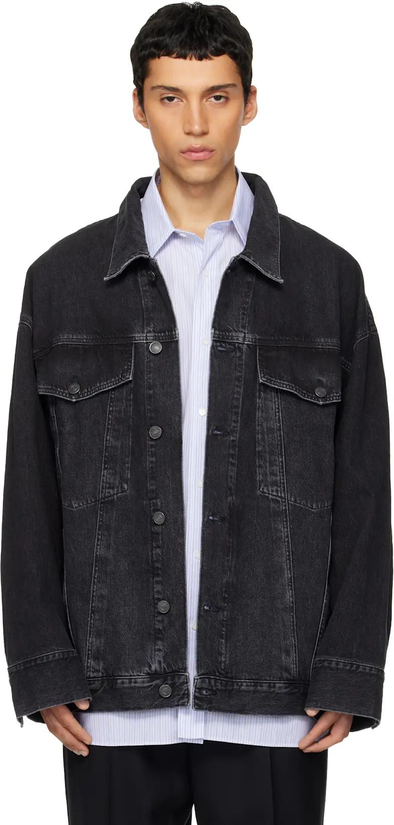 Black Wayne Denim Jacket by AGOLDE