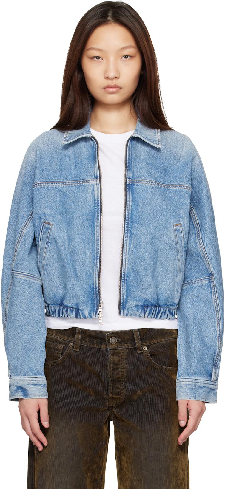 Blue Dixon Denim Bomber Jacket by AGOLDE