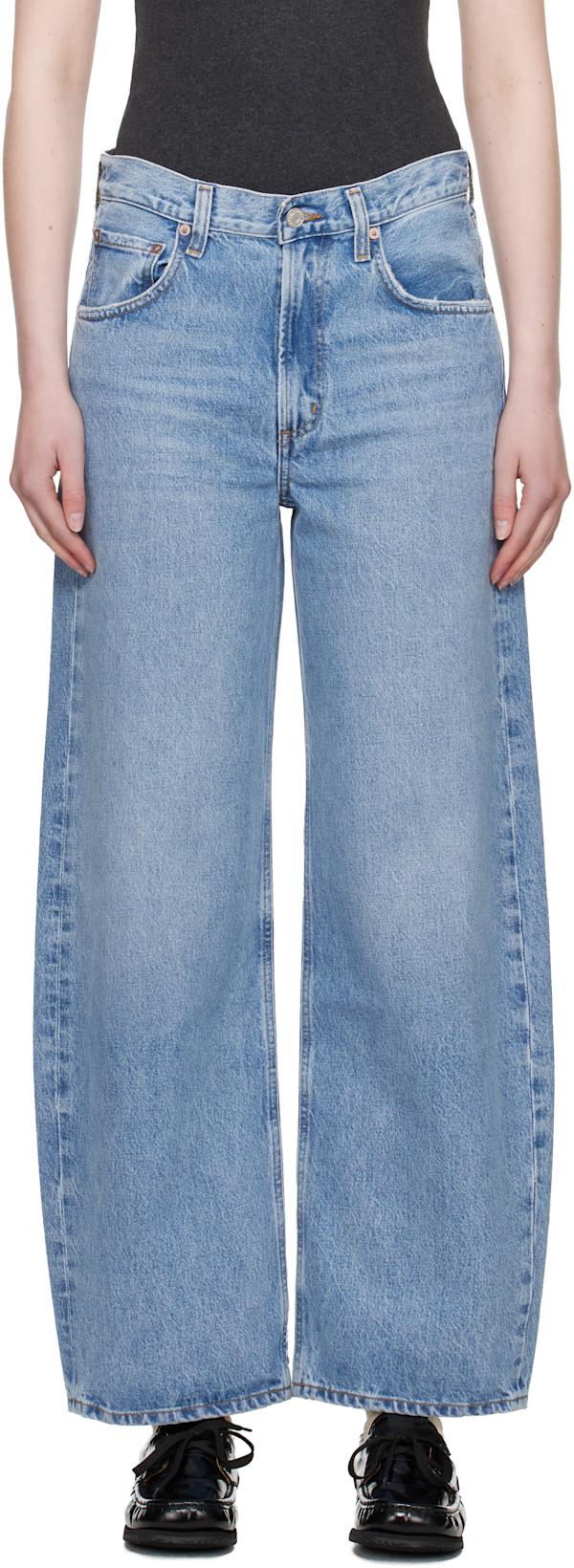 Blue Low Curve Jeans by AGOLDE