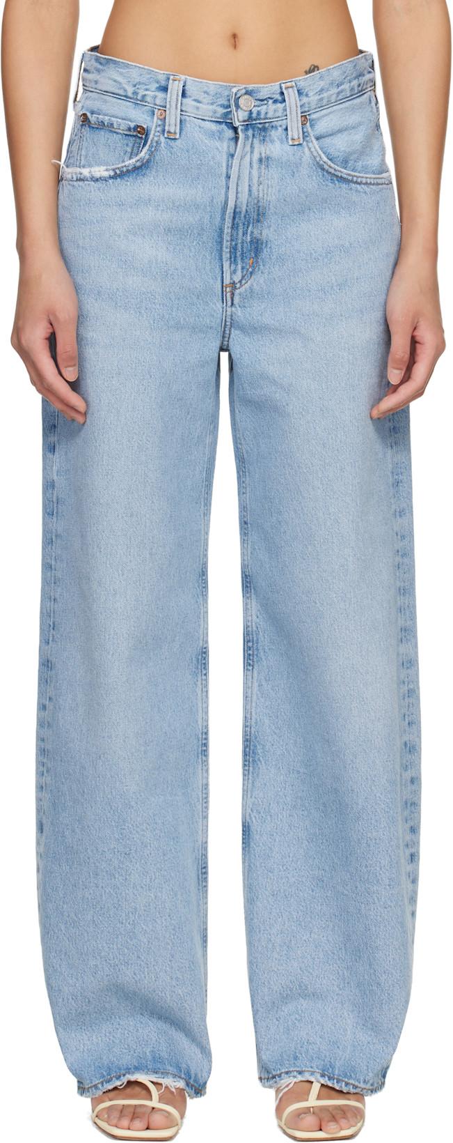 Blue Low Curve Jeans by AGOLDE