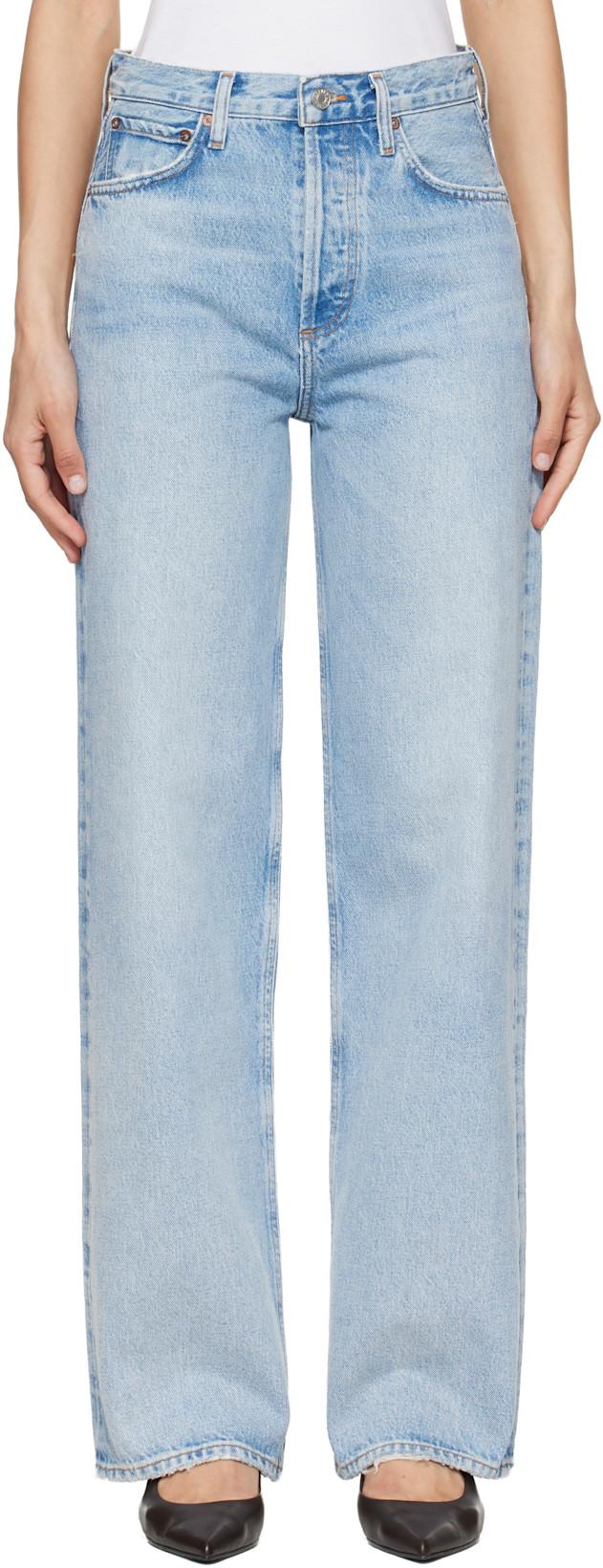 Blue Ren High Rise Wide Leg Jeans by AGOLDE