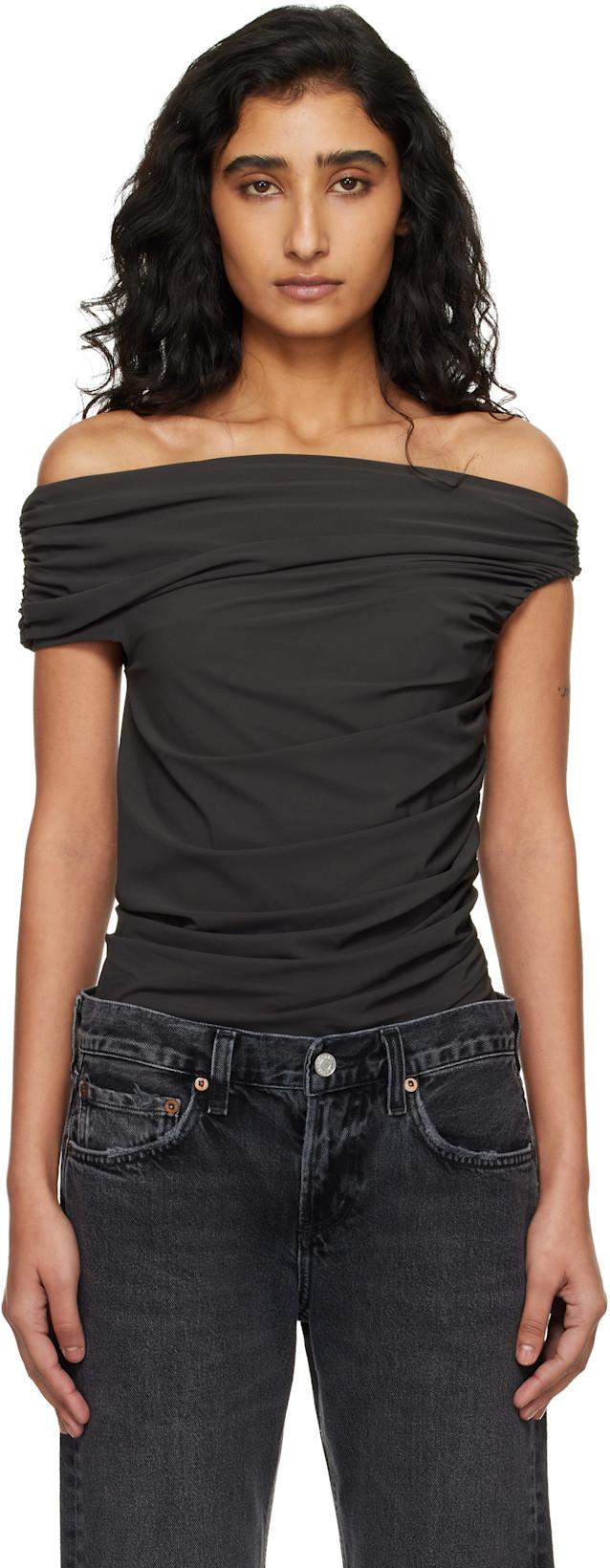 Brown Sherilyn Bodysuit by AGOLDE