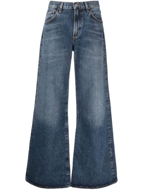 Clara organic-cotton flared jeans by AGOLDE