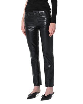 Cocktail Low Rise Leather Ankle Jeans in Detox by AGOLDE