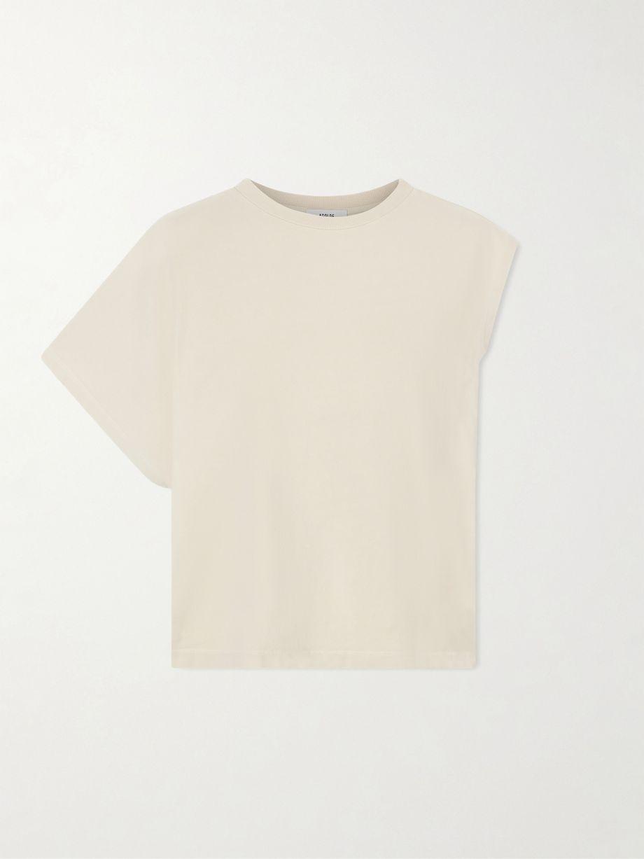 Corrine asymmetrical cotton-jersey T-shirt by AGOLDE