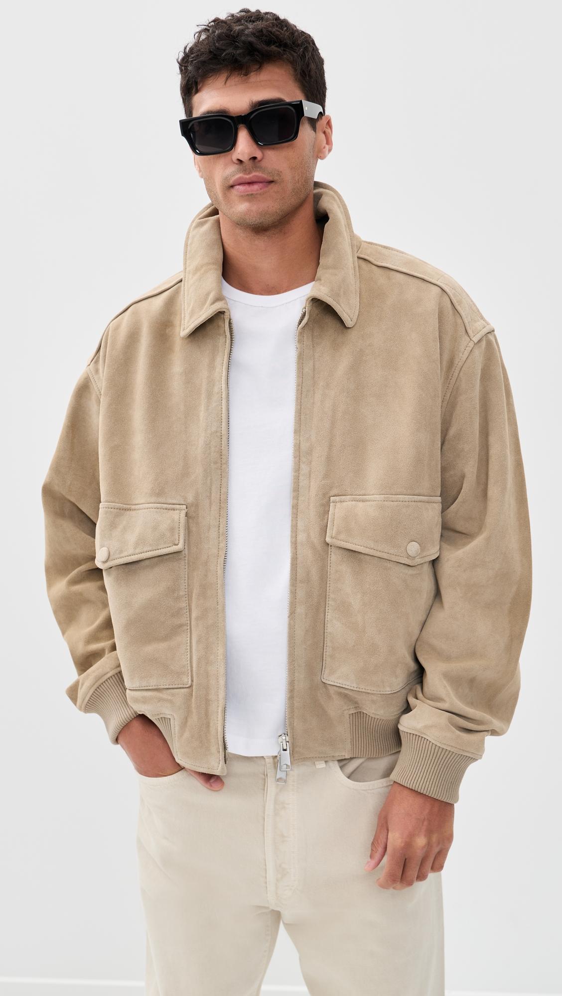 Emil Suede Bomber Jacket by AGOLDE