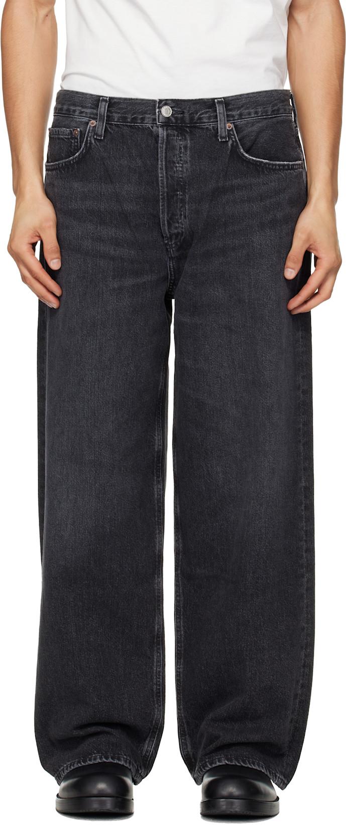 Gray Low Slung Baggy Jeans by AGOLDE