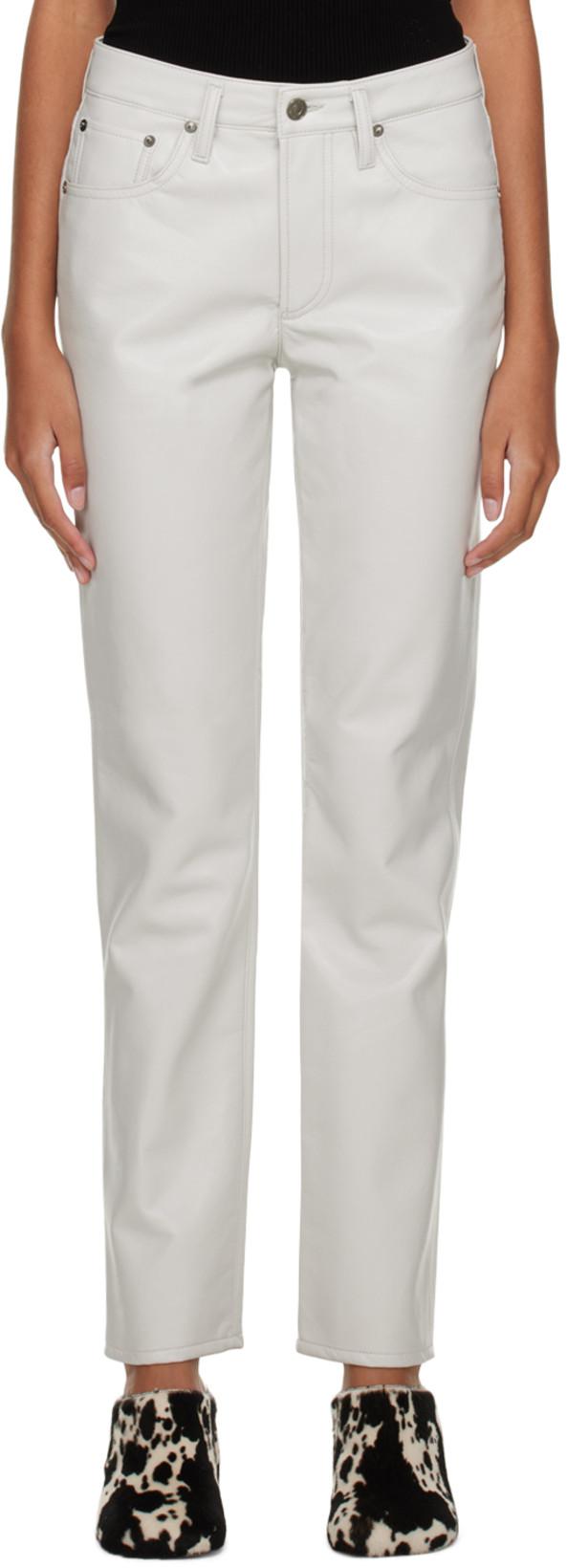 Gray Lyle Leather Pants by AGOLDE