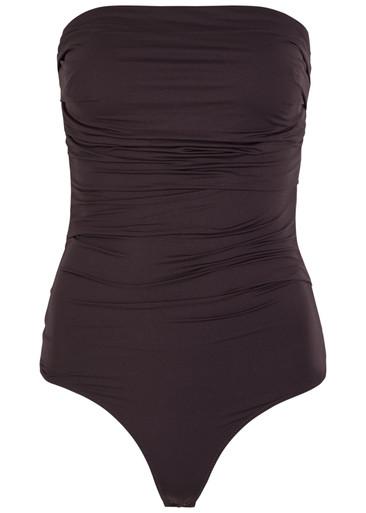 Gwyneth ruched stretch-jersey bodysuit by AGOLDE