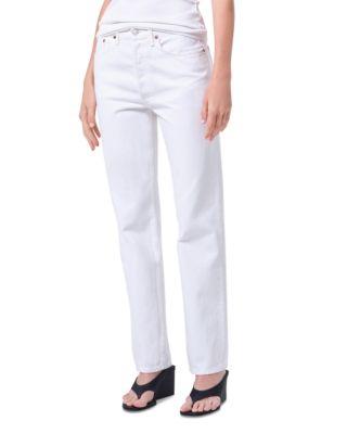 Lana High Rise Straight Jeans in Marshmallow by AGOLDE