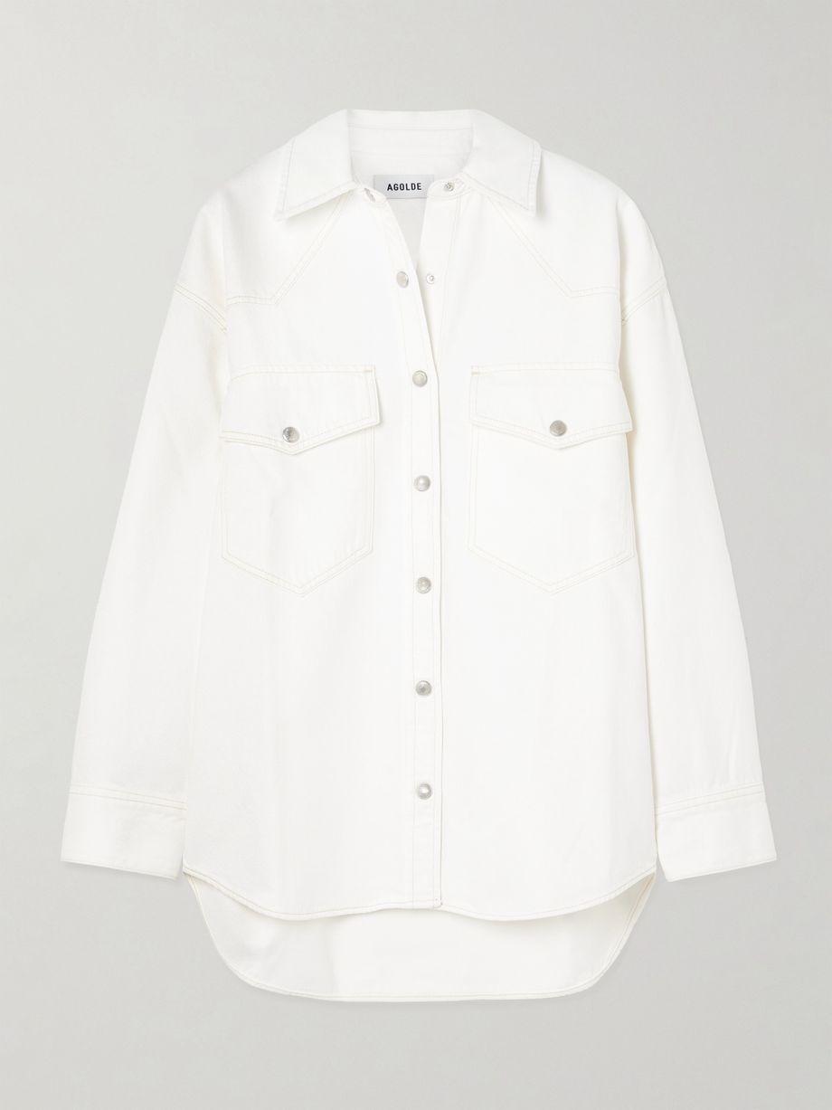 Lotta organic cotton and Lyocell-blend denim shirt by AGOLDE