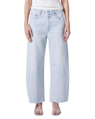 Low Curve Fray Mid Rise Jeans in Flourish by AGOLDE