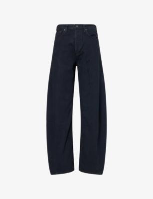Luna Pieced Barrel-Leg Denim Jeans by AGOLDE