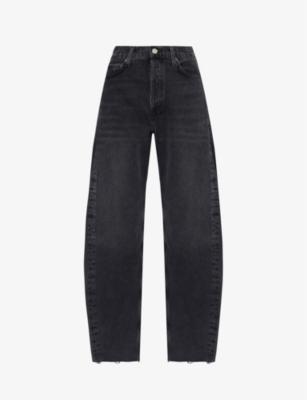 Luna Pieced Straight-Leg High-Rise Cotton Jeans by AGOLDE
