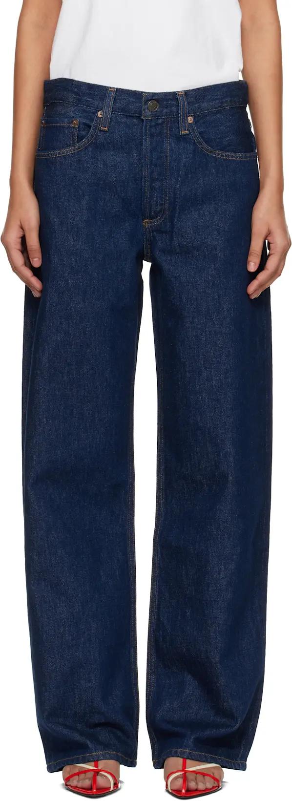 Navy Arc Jeans by AGOLDE