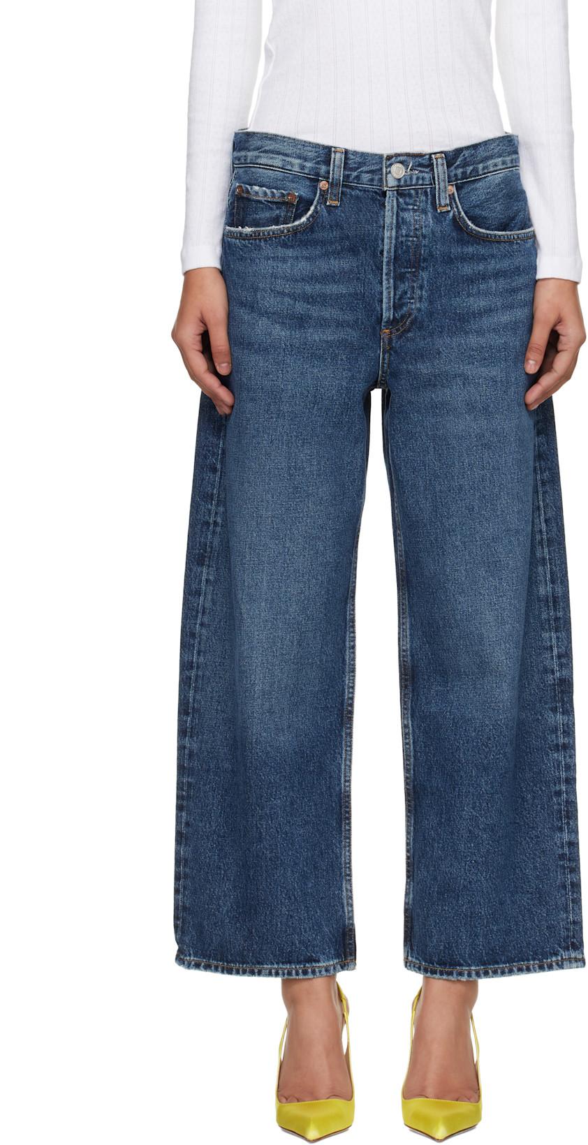 Navy Arc Jeans by AGOLDE