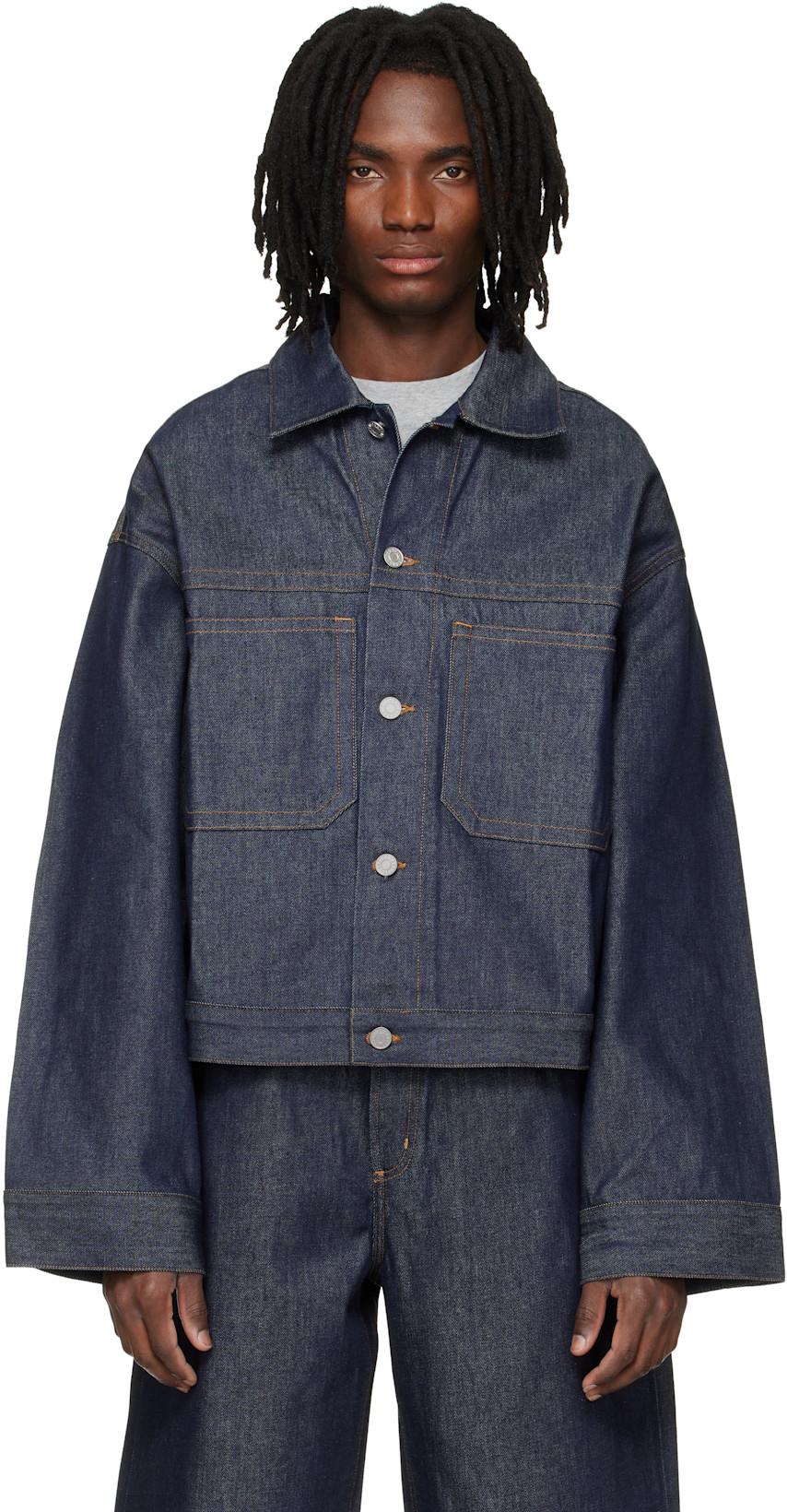 Navy Blaze Denim Jacket by AGOLDE