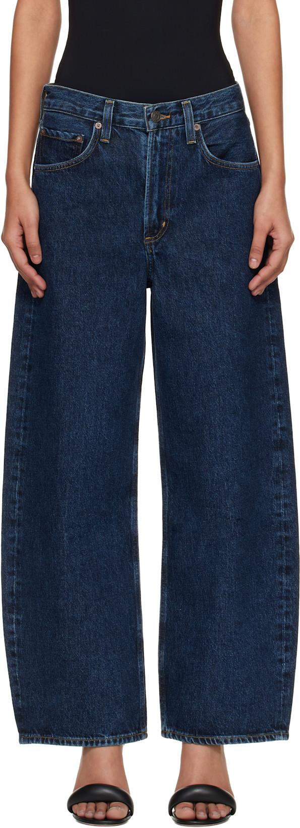 Navy Low Curve Crop Jeans by AGOLDE