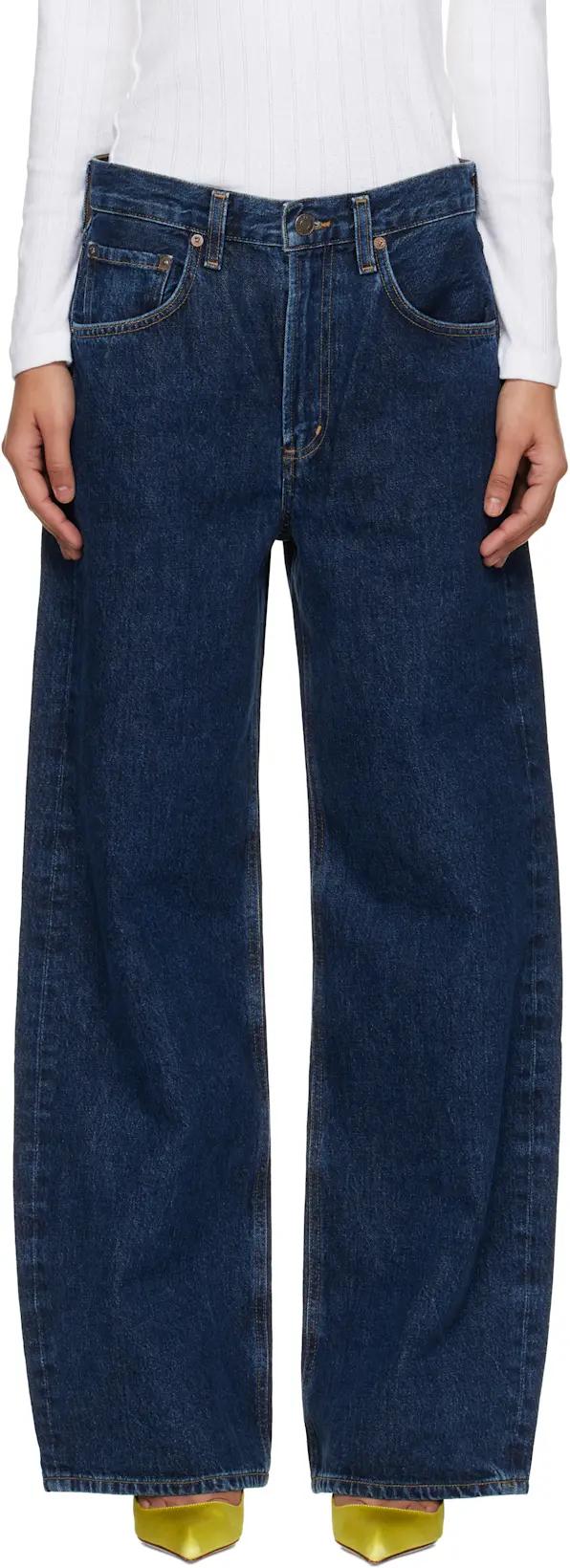 Navy Low Curve Jeans by AGOLDE