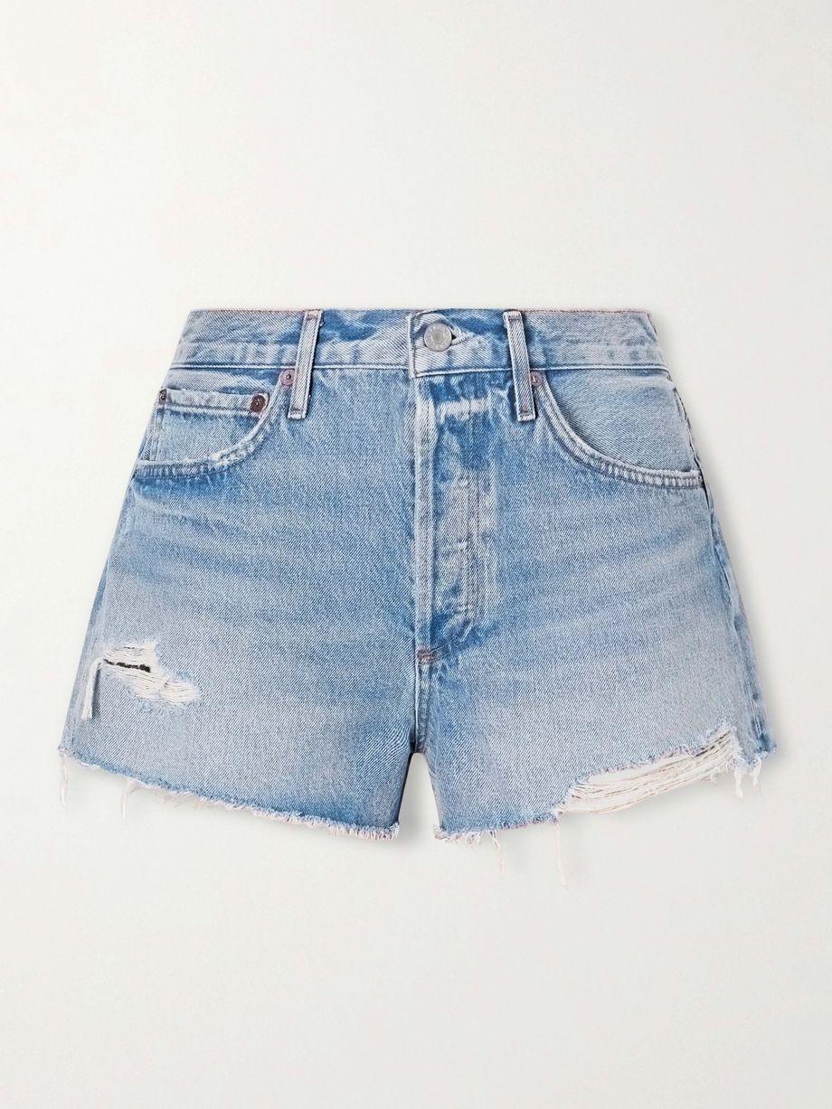 Parker distressed denim shorts by AGOLDE