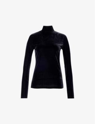 Pascale turtleneck velour top by AGOLDE