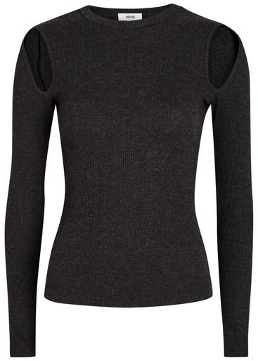 Pierce cold shoulder knit top by AGOLDE