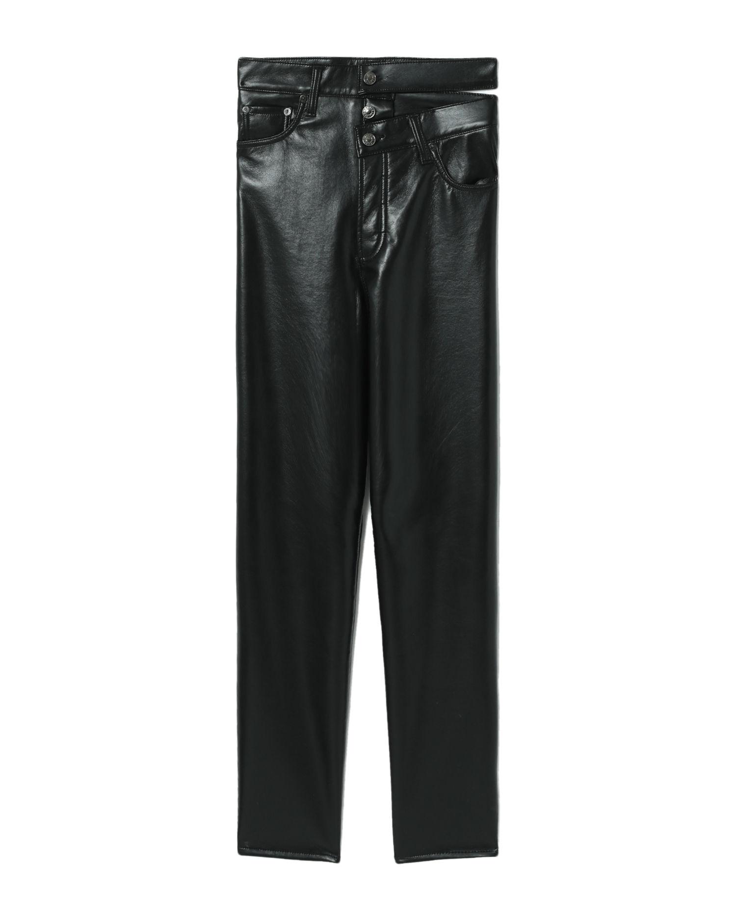 Recycled leather broken waistband jeans by AGOLDE
