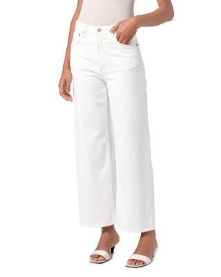 Ren High Rise Wide Leg Jeans in White Wash by AGOLDE