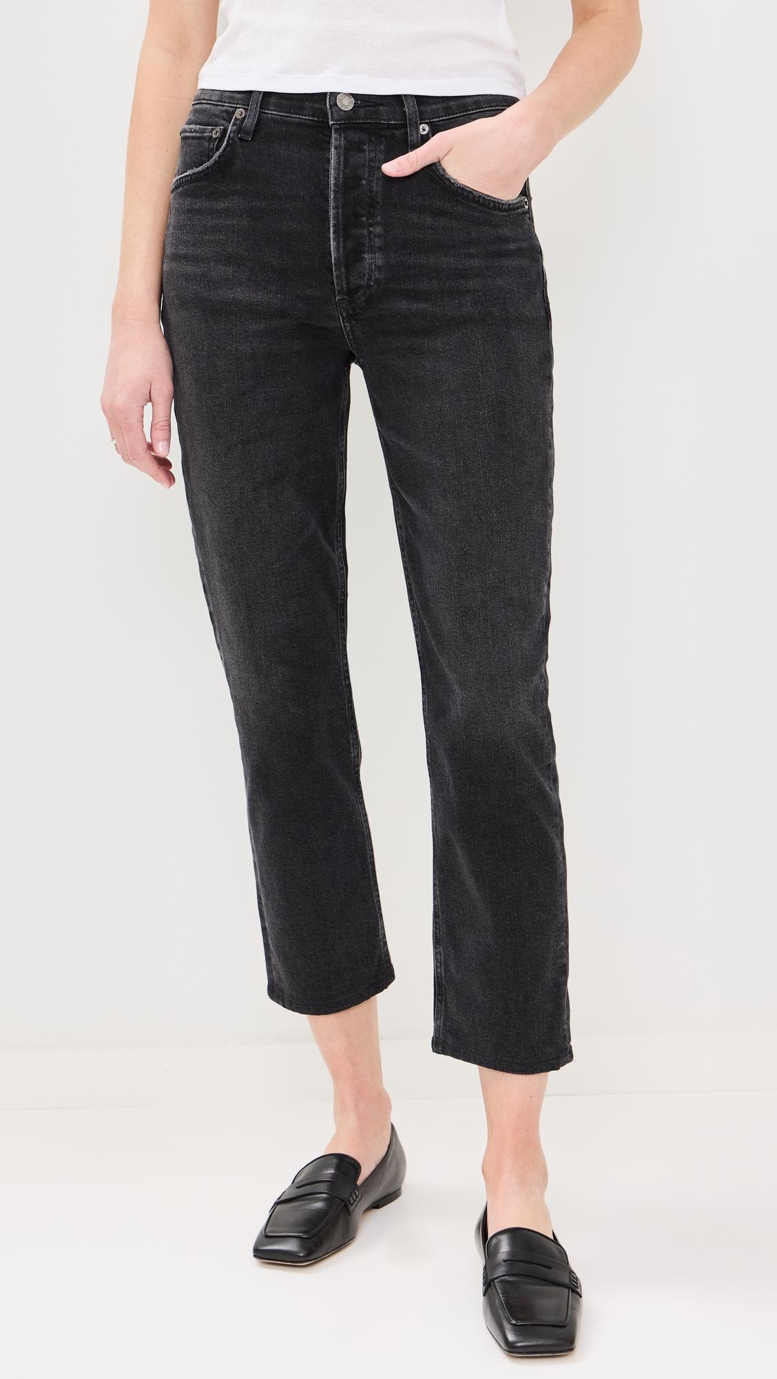 Riley High Rise Straight Crop Jeans by AGOLDE