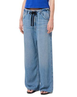 Shaw Drawstring Wide Leg Jeans in Script by AGOLDE