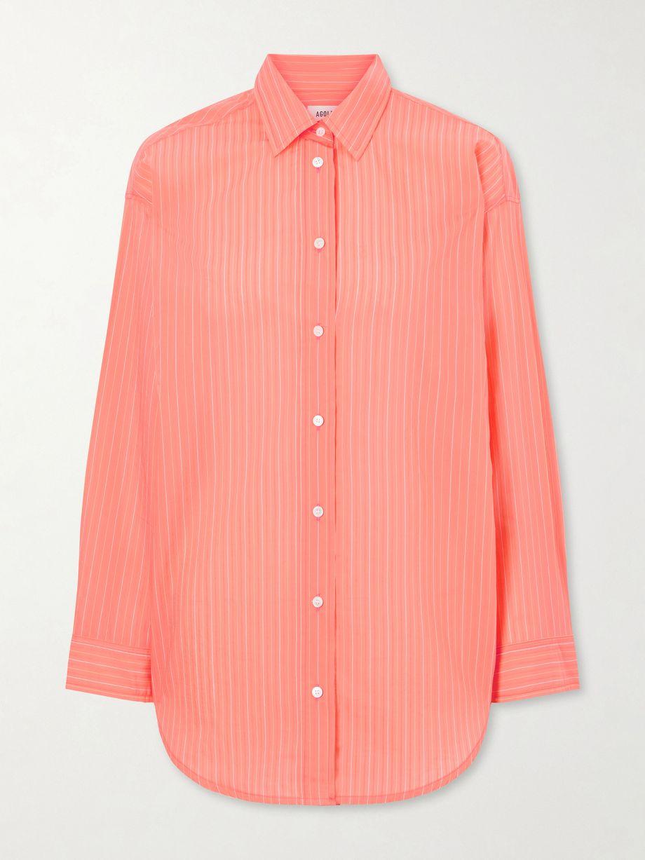 Sona striped cotton-blend shirt by AGOLDE